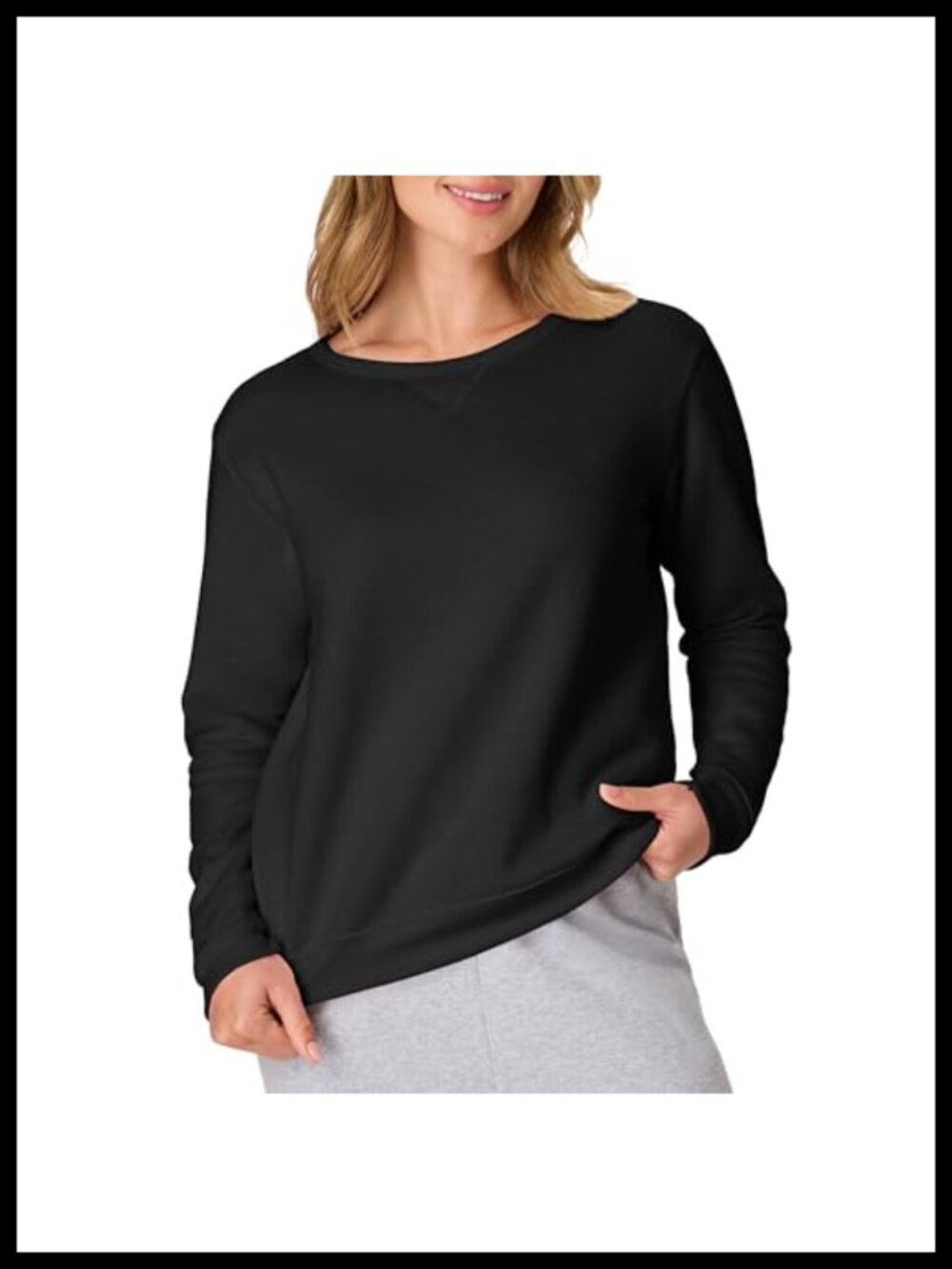 Hanes EcoSmart Fleece Pullover Sweatshirt Crewneck Long Sleeve